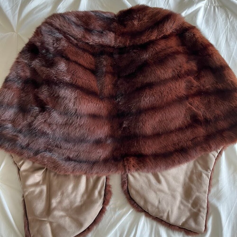 Vintage Mink Fur Stole - One Size Fits All - Picture 5 of 7